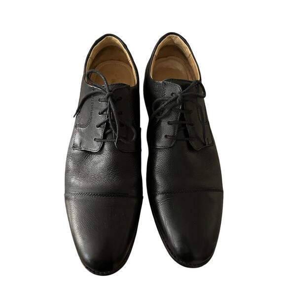 Belvedere Men 13  Studio Oxford Shoes Duke Black Leather Cap Toe Brazil Classic‎ - Picture 1 of 12